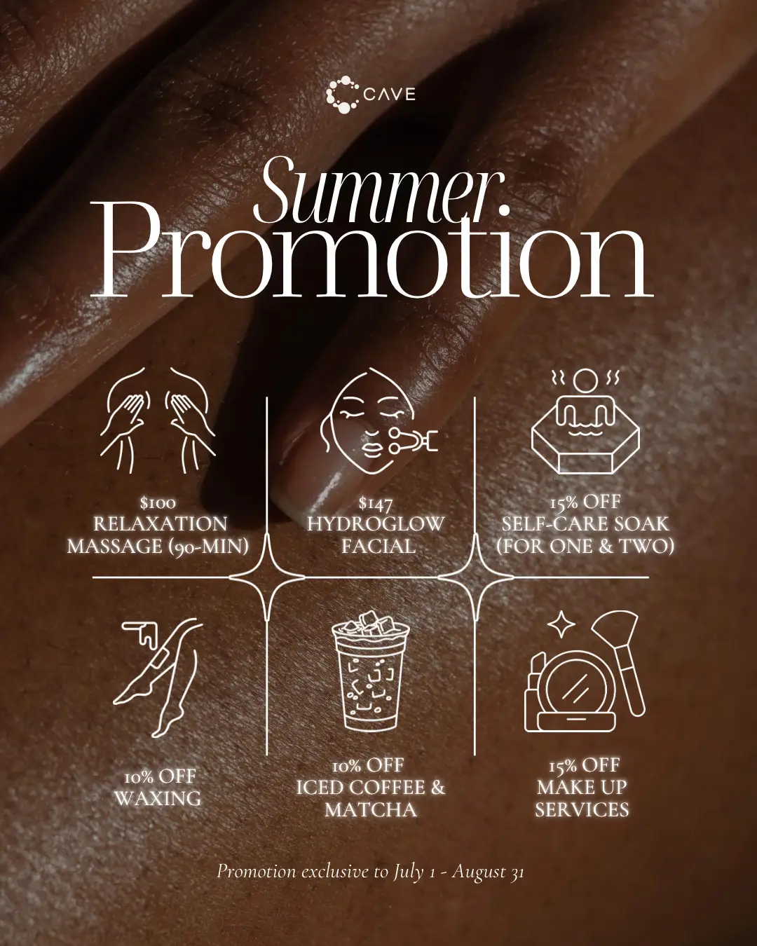summer promo july 1-aug 31