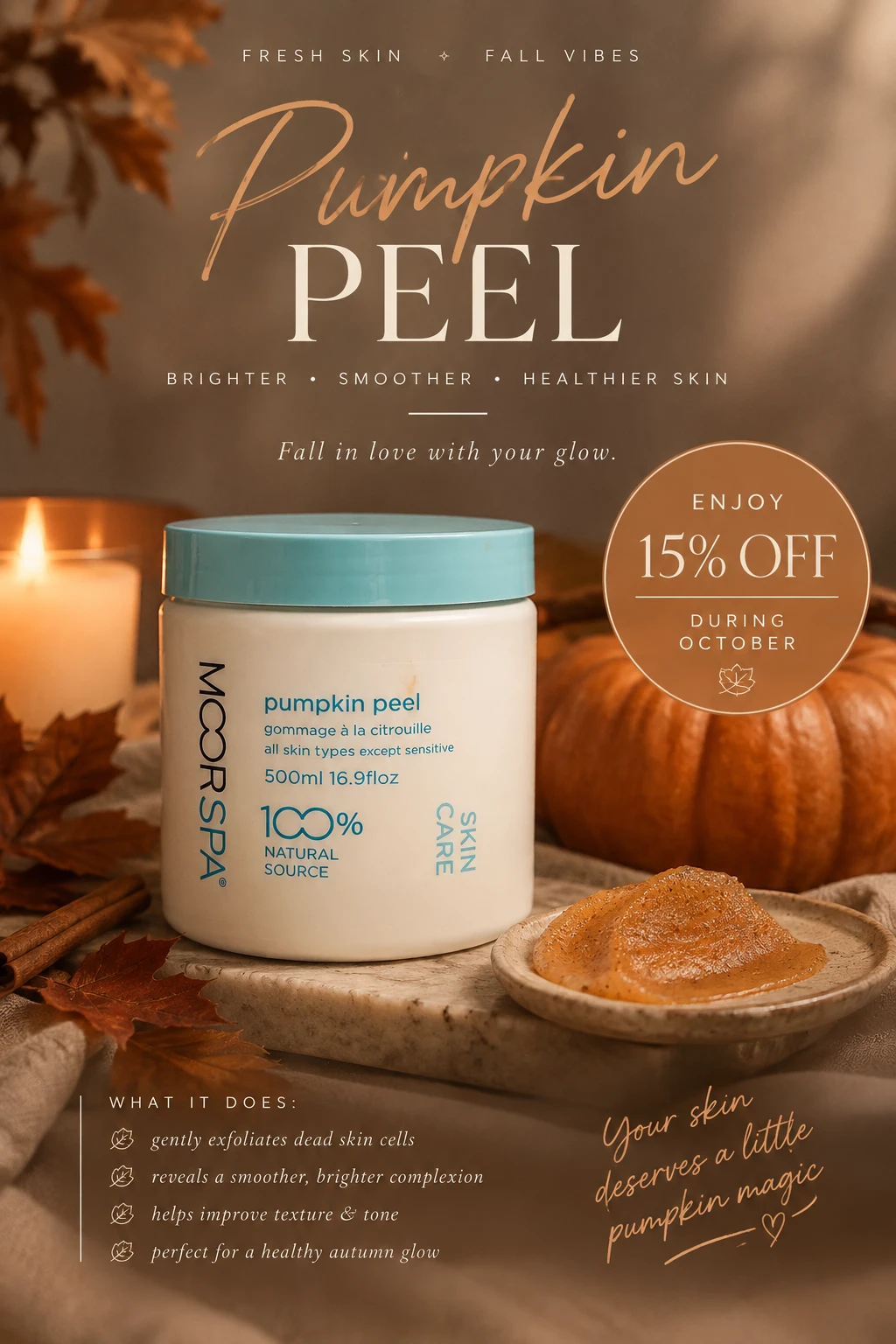 15% off Pumpkin Peels